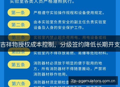 吉祥物授权成本控制，分级签约降低长期开支